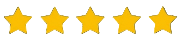 Five-star review rating